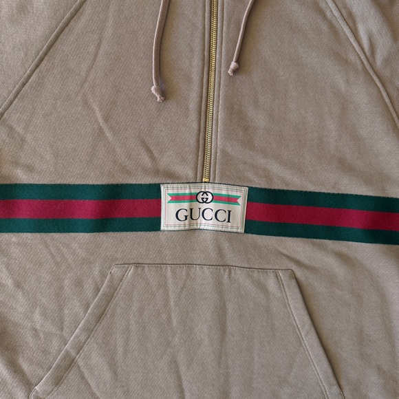 Gucci Quarter Zip Drawstring Hoodie XS - Picture 3 of 9